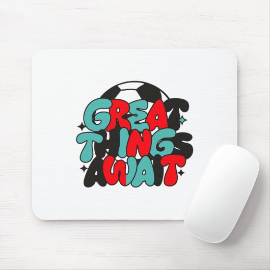 Motivational Soccer Fan Tee Mousepad (Mit Mouse)