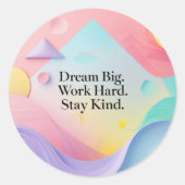 Motivational Sticker Set – "Dream Big. Work Hard.  (Vorderseite)