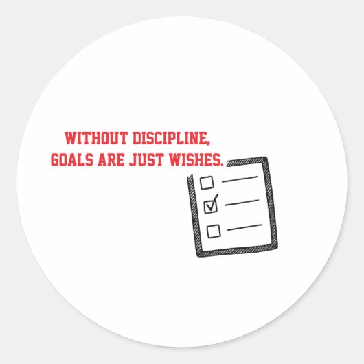 Motivational Stickers "Discipline" (Vorderseite)