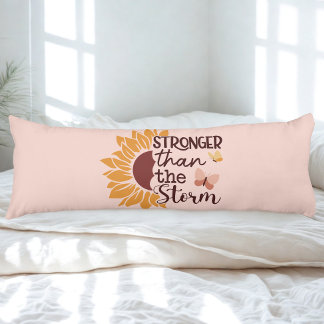 Motivational Sunflower Body Pillow Seitenschläferkissen