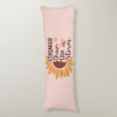 Motivational Sunflower Body Pillow Seitenschläferkissen (Vorderseite Vertikal)