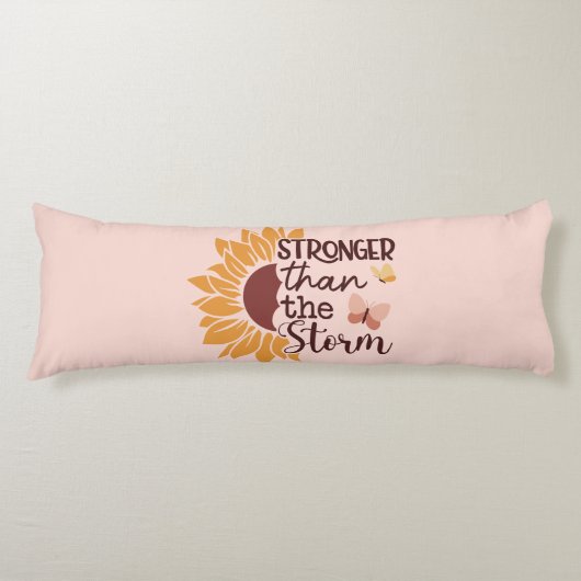 Motivational Sunflower Body Pillow Seitenschläferkissen (Vorderseite)
