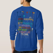 Motivational Sweatshirt – Bold Words for a Brave S (Rückseite)