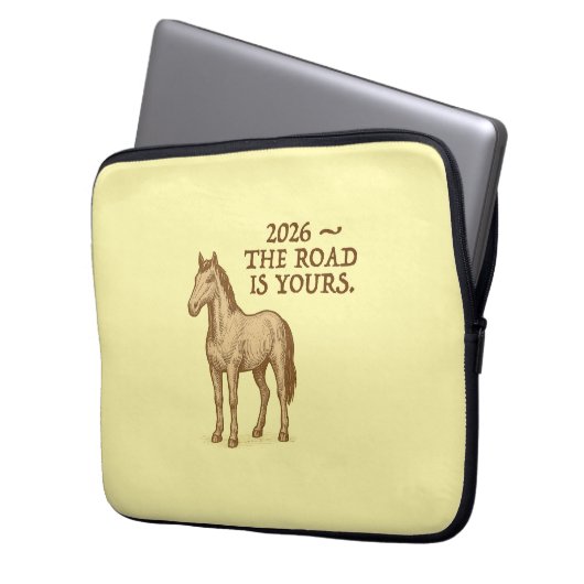 Motivational text and horse laptopschutzhülle (Vorderseite Links)
