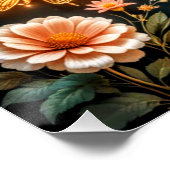 Motivational text with butterflies #1 poster (Ecke)