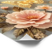 Motivational text with butterflies #2 poster (Ecke)