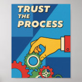 Motivational Trust The Process Retro Poster (Vorne)