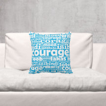 Motivational Typography Blue & White Courage Maia