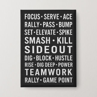 Motivational Volleyball  Button