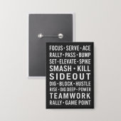 Motivational Volleyball  Button (Vorderseite/Rückseite)