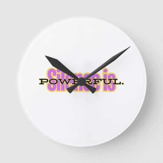 Motivational Wall Clock – Minimalist Inspirational Runde Wanduhr (Vorderseite)