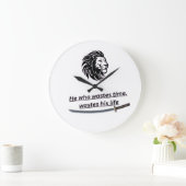 Motivational Wall Clock – Time Is Precious Quote Große Wanduhr (Zuhause)