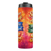 Motivational Water Bottle with Positive Quotes Thermosbecher (Vorderseite)