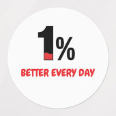 Motivational words -1% Better Every Day Etiketten (Design 2)