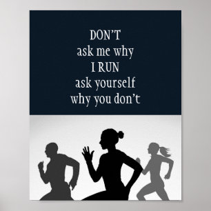 Motivational Words, Running Quote Poster