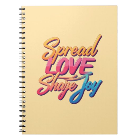 Motivational words "Spread Love, Share Joy" Notizblock (Vorderseite)