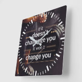 Motivational Words - Workout Quadratische Wanduhr (Winkel)