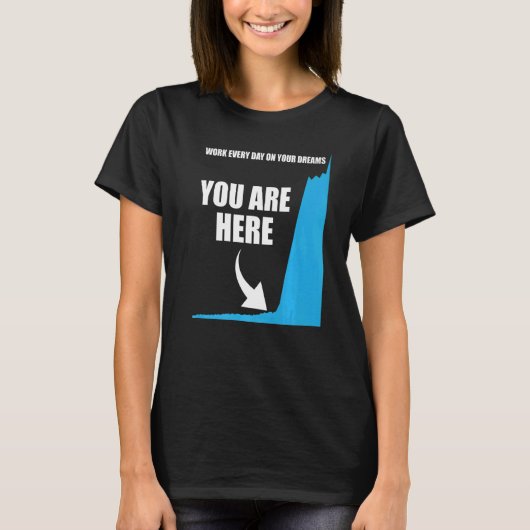 Motivational Your are here Success Motivation T-Shirt (Vorderseite)