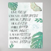 Motivational Zen Affirmation Wall Art Poster (Vorne)