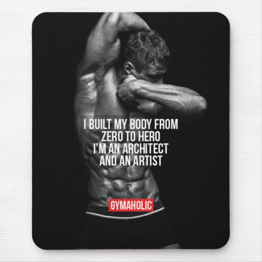 Motivationales Fitness Gym Mousepad (Vorne)