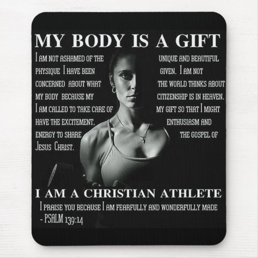 Motivationales Fitness Gym Mousepad (Vorne)