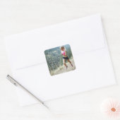 Motivationales Fitness Gym Quadratischer Aufkleber (Umschlag)