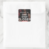 Motivationales Fitness Gym Quadratischer Aufkleber (Tasche)