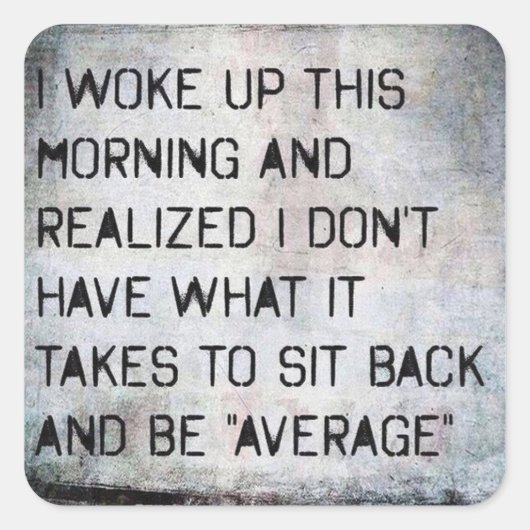 Motivationales Fitness Gym Quadratischer Aufkleber (Vorderseite)