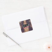 Motivationales Fitness Gym Quadratischer Aufkleber (Umschlag)