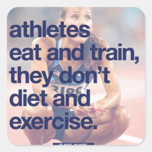 Motivationales Fitness Gym Quadratischer Aufkleber