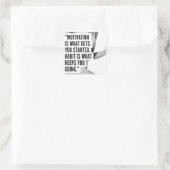 Motivationales Fitness Gym Quadratischer Aufkleber (Tasche)