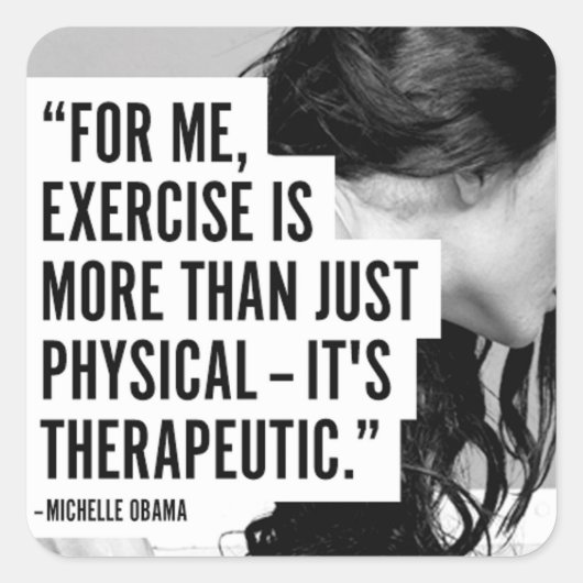 Motivationales Fitness Gym Quadratischer Aufkleber (Vorderseite)