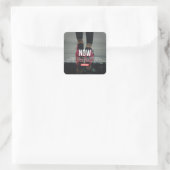 Motivationales Fitness Gym Quadratischer Aufkleber (Tasche)