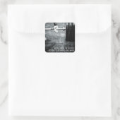 Motivationales Fitness Gym Quadratischer Aufkleber (Tasche)