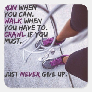 Motivationales Fitness Gym Quadratischer Aufkleber