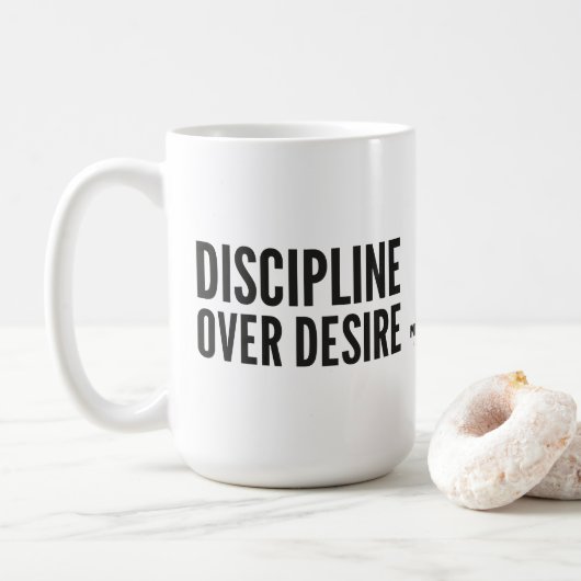 MOTIVATIONALISM© DISCIPLINE_Mok Kaffeetasse (Mit Donut)