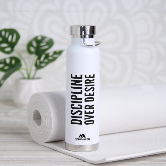 MOTIVATIONALISM© Discipline Over Desire_ Trinkflasche (Yoga (gedreht))
