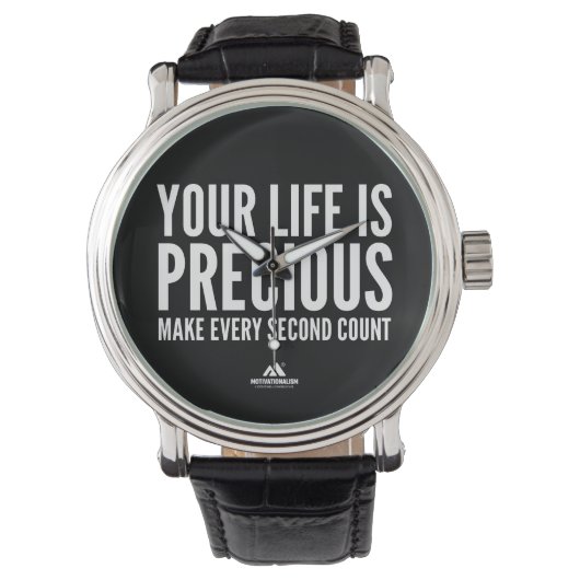 MOTIVATIONALISM© PRECIOUS_ ARMBANDUHR (Vorderseite)