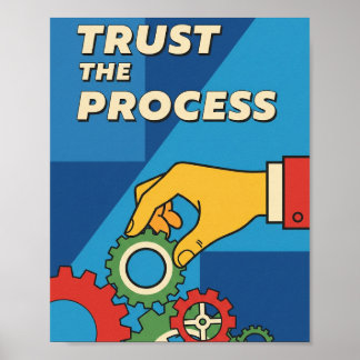 Motivations-Poster: Vertraue dem Prozess Retro Pos Poster