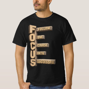 Motivations-T-Shirt Folge einem Kurs bis zum Erf T-Shirt