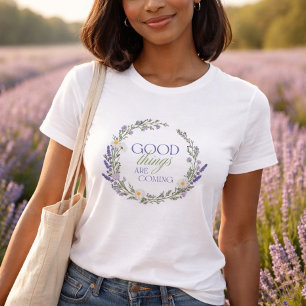 Motivations-T-Shirt 'Gute Dinge kommen' Tri-Blend Shirt