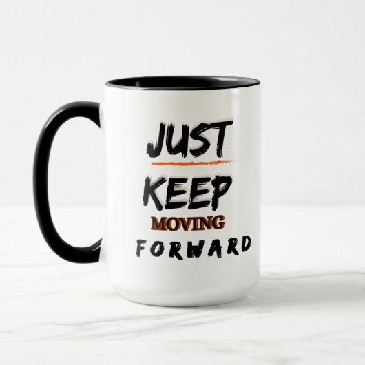 Motivations-Tasse 'Einfach Weiter Machen' Tasse (Links)