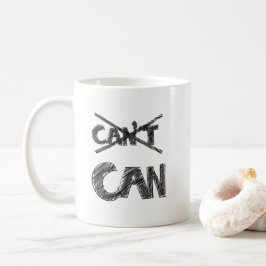 Motivations-Typografie-Design – „Ich kann“ Positiv Kaffeetasse