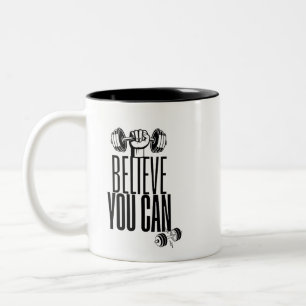 Motivations- und Inspirationszitate Zweifarbige Tasse