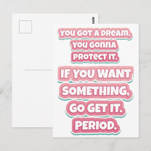 Motivationsangebot Postkarte (Vorne/Hinten)