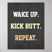 Motivationsangebot Weckte auf. Kick Hintern. Wiede Poster (Vorne)