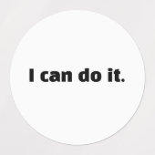 Motivationsaufkleber „Ich schaffe das“  Etiketten (Design 2)