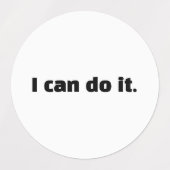 Motivationsaufkleber „Ich schaffe das“  Etiketten (Design 1)