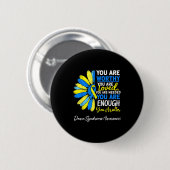 Motivationsbekundung Bewusstsein für Down-Syndrom Button (Vorne & Hinten)