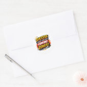 Motivationsdesign Runder Aufkleber (Umschlag)